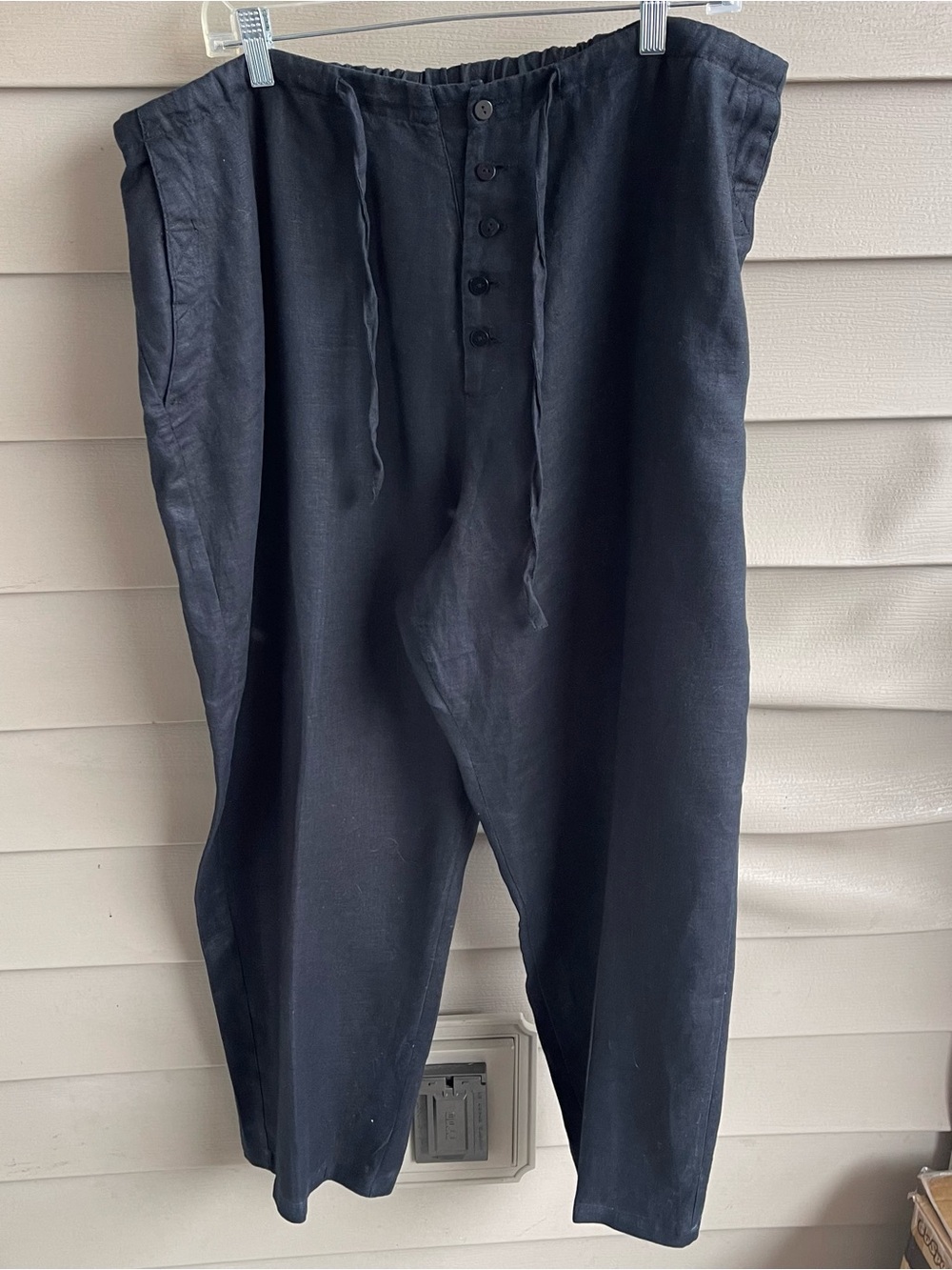 Bridgewater Studio 100% Linen Button Front Pants Size 20 WP Coastal Lagenlook